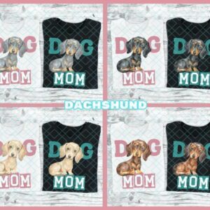 Short Haired Dachshund Dog Mom Set