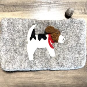 Jack Russell Felt Clutch